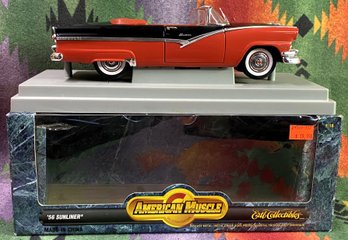 1956 Sunliner American Muscle Die Cast Model 1:18 Scale In Box - (A5)