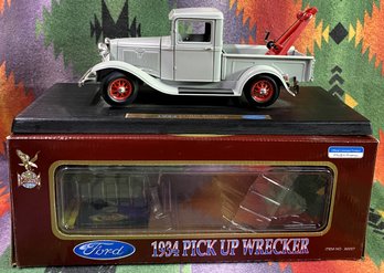 1934 Ford Wrecker Road Legends Pick Up Tow Truck Model, Die Cast In Box - (A5)