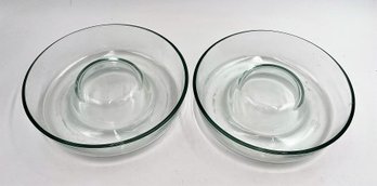 Set Of 2 Pyrex France Clear Glass Bundt Or Jello Mold