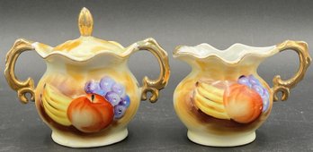 Vintage Enesco Hand Painted Mini Creamer & Sugar Bowl