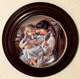 Wood Framed Limited Edition Plate 'Sisters' By Sandra Kuch - (BR1)