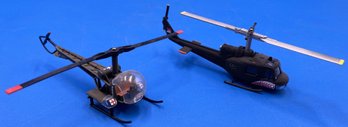 Corgi Bell Uh-1C Huey And H-13 Sioux Die Cast Metal Helicopters - (C1)