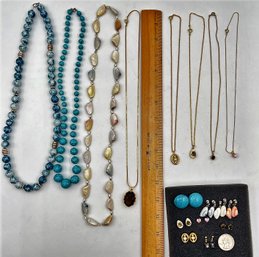 Costume Jewelry Bundle - Collection Of Necklaces With Matching Earrings J10