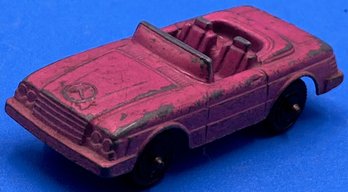 Vintage Tootsie Toy Mercedes Benz 450 SL Convertible Pink Die Cast - (C1)