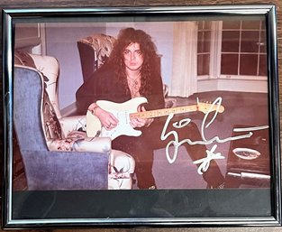 Yngwie Malmsteen Photograph By Photographer Ralph Wolff - Autographed - Metal Frame