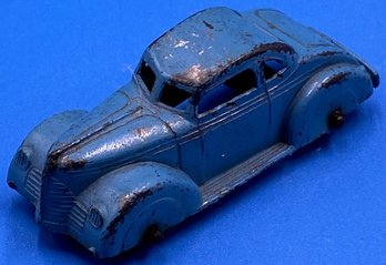 Vintage Tootsie Toy Convertible Boat Tail Roadster Die Cast Sky Blue Metal - (TR2)
