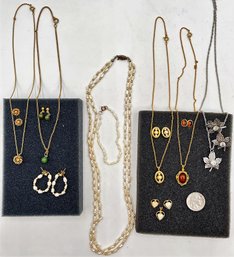 Costume Jewelry Bundle - Collection Of Necklaces With Matching Earrings J15