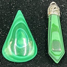 Malachite Cabachon & Pendant #28