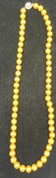 Strand Of Individually Knotted Golden Pearls With 14/20 Gold Clasp  #32