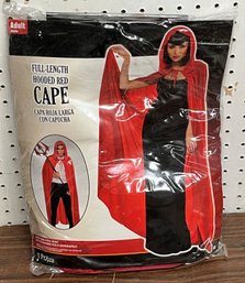 Halloween Costume - Red Cape And Accessories