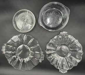 Vintage Glass Serving Dishes - (FRH)