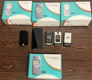 Lot Of 9 Old Cell Phones