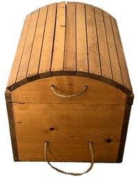 Wood Rope Handle Trunk Chest - (O)