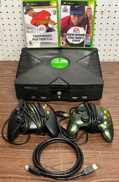 Original Xbox Video Game System With Two Golf Games