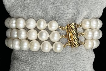 Pearl Bracelet With 14/20 Gold Clasp #53