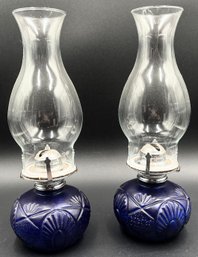 Cobalt Blue Kerosene Lamps - (FP)
