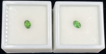 2 Oval Cut Chrome Tourmaline Cut Gemstones #59