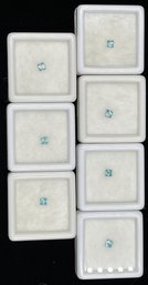 7  Blue Zircon Cut Gemstones #61