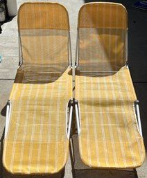 2 Yellow Lounge Chair - (G)