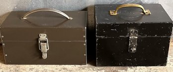 2 Metal Storage Boxes