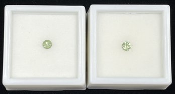 2 Cut Green Sapphire Gemstones #79