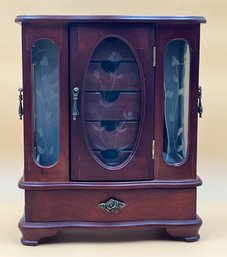 Small Wood Jewelry Box Cabinet