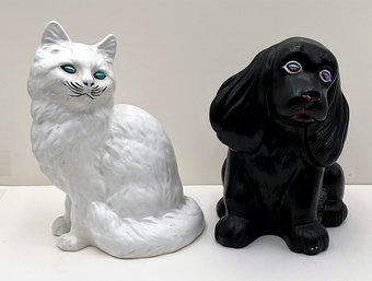 Vintage Ceramic Cat & Dog