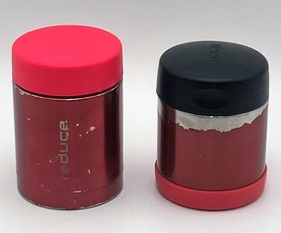 Lot Of 2 Lidded Thermos