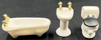 Miniature Ceramic Bathroom Pieces - (FP)