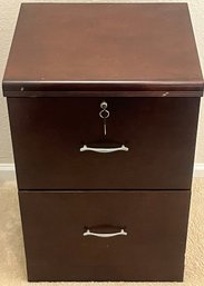 Wooden 2 Drawer File Cabinet With Keys