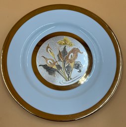 Vintage The Art Of Chokin 24K Gold Edged Decorative Plate