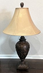 Lot Of 3 Poly Table Lamp Brown And Bronze