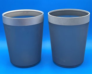 Lot Of 2 Plastic Trash Containers