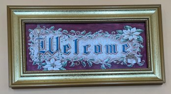 Wood Framed Welcome Sign