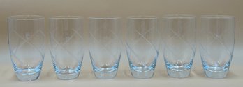 Set Of 6 Leaded Crystal Drinking Glasses