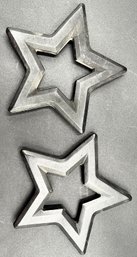 Vintage Cast Iron Star Trivets - (B1)