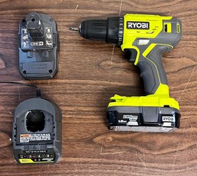 Ryobi 18 Volt 1/2' 2-Speed Drill-Driver In Case (Model #P215) - Battery & Charger