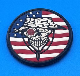 5ive Star Gear Stars & Stripes Sniper Skull Vinyl Patch