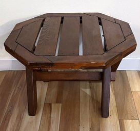 Wood Patio Side Table