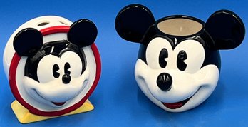 2 Walt Disney Mickey Mouse Toothbrush Holder Hand Painted - (T29)