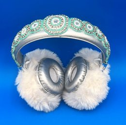 Furry Earmuff Adjustable Soft Plush Stylish Wireless Headphones