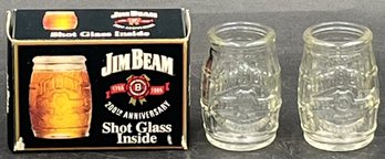 2 Jim Beam 200th Anniversary Shot Glass New In Box - (T29)