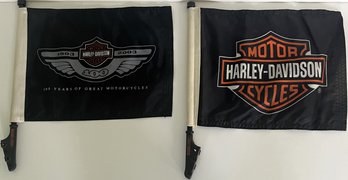 2 Harley Davidson Flags - (B3)