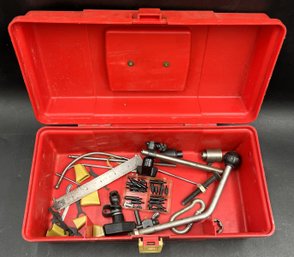 Small Red Toolbox With Miscellaneous Contents - (TBL3)