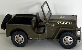 Vintage Tonka Metal Army Jeep - (B3)