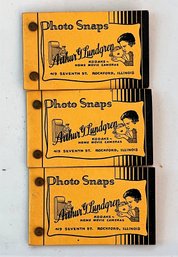 3 Vintage Photo Snaps Books With Train Pictures