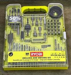 Ryobi 60 Piece Drilling & Driving Bit Kit - New In Packaging