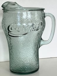 Vintage Glass 64 Oz COCA COLA Pitcher - (B3)