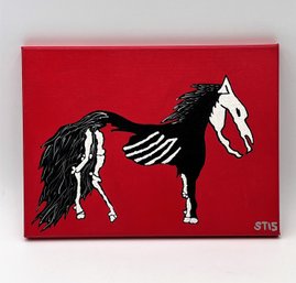 Stretched Canvas Horse Painting
