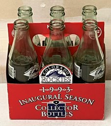 Colorado Rockies 1993 Inaugural Season Coca Cola Collector Bottles - 6 Pack